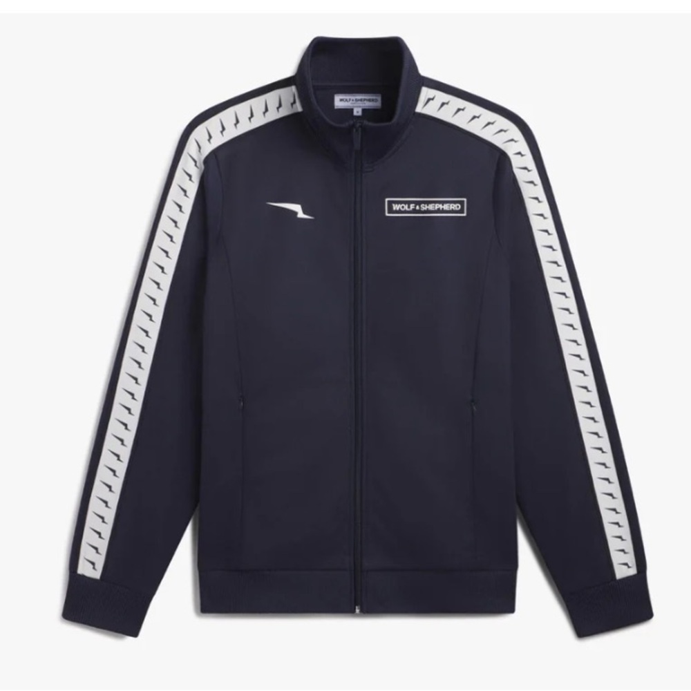 Wolf and Shepherd New Crossover Track Jacket Size Large Navy Limited Edition